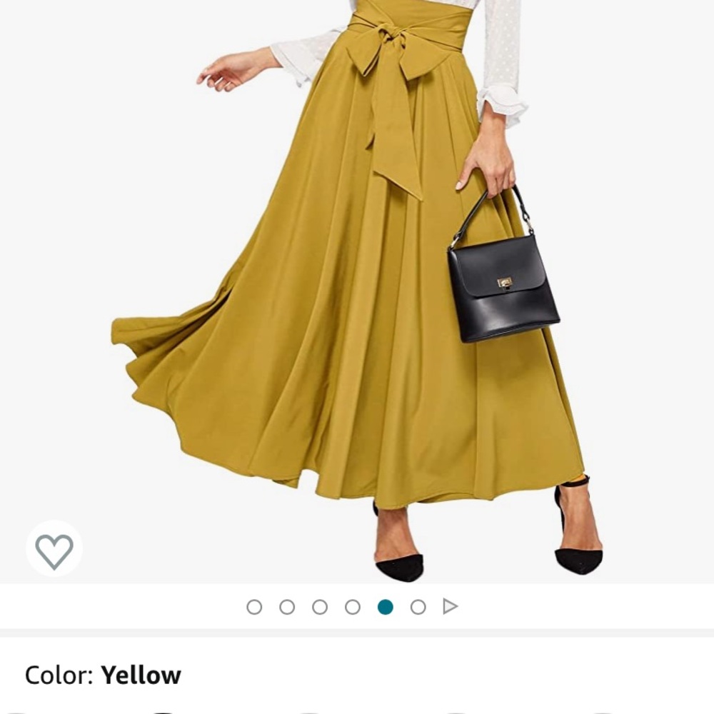 Elegant High Waist Skirt Tie Front Maxi Skirt